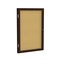 Ghent Enclosed Bulletin Board, 1 Door, Cork, Walnut Frame, 2 ft H x 18 in W, Natural PN12418K - alternate 1
